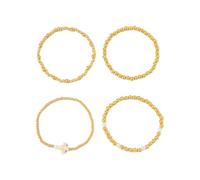 HINAYOSAN Elegante set di ciondoli a forma di croce con design hip hop e perle finte per l'uso quotidiano braccialetti da donna, Misura unica, come descritto