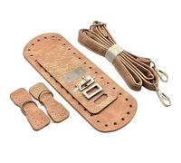 HINAYOSAN Facile da montare borsa a tracolla in pelle PU con foro pre-perforato e hardware per una rapida creazione unica di lusso in pelle PU accessori artigianali, Imitazione cachi, One Size