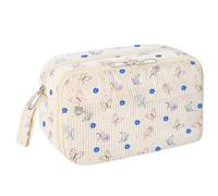 HINAYOSAN Grande astuccio multi scomparti in tessuto per matite e penne, organizer da viaggio per scuola, ufficio, astuccio per matite Capybara, forniture scolastiche, Fiori e farfalle.