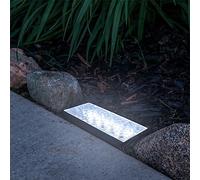 HINAYOSAN Luci solari a forma di mattoni, luci solari in PVC, decorazioni da giardino on/off per esterni per scale esterne, gradini, recinzioni, cortili, terrazze, grondaie, sentieri