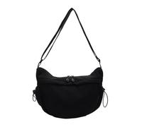 HINAYOSAN Mezzaluna Borsa a tracolla Borse Borse Borse per le Donne Alla Moda Spalla Con Forma Mezza Luna E Tasche Posteriori Multi-tasca Crossbody Imbracature Per Le Donne Slouchy Dumpling, Nero