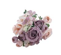 HINAYOSAN Nordics Styles, bouquet di fiori finti con 7 teste di rose, in poliestere, decorazione per feste di nozze, accessori fotografici, rose artificiali