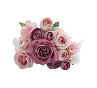 HINAYOSAN Nordics Styles, bouquet di fiori finti con 7 teste di rose, in poliestere, decorazione per feste di nozze, accessori fotografici, rose artificiali