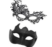 HINAYOSAN Per uomini e donne, festa di Halloween, danza, matrimonio, decorazione da parete, costume di carnevale adatto per feste in maschera, Halloween, Venezia, carnevale, martedì grasso, martedì