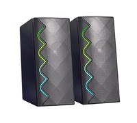 HINAYOSAN Piccolo altoparlante colorato colore LED multimediale USB Music Box con base per il desktop di gioco e musica USB per ufficio e gioco