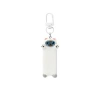HINAYOSAN Portachiavi a forma di gattini in cerca di un abbraccio, portachiavi per donne, supporto per auto, zaino, ornamento per compleanno, portachiavi carino, Lungo Bianco Siamese C, Taglia unica