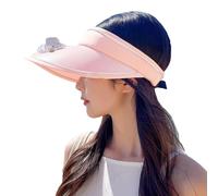 HINAYOSAN Protezione UV coreana per cappello da sole con ventola a 3 velocità Vuoto Top Protezione solare regolabile per Must Have Vuoto Top Hat, Colore caramello, Taglia unica