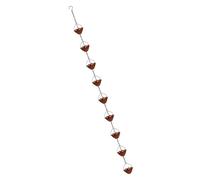 HINAYOSAN Resistente alle intemperie catena della pioggia del metallo con attacchi gancio 6/9 tazze di fiori in metallo elegante caratteristica dell'acqua per grondaie grondaie carillon acqua piovana