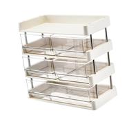 HINAYOSAN Robusto scaffale regolabile organizer per piccoli spazi bagno ufficio cucina disordine stoccaggio pratico scaffale