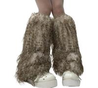 HINAYOSAN Scaldamuscoli per donne e ragazze, scaldamuscoli in peluche per donne, pelosi, invernali, polsini per stivali, ghette, accessori alla moda per feste in costume e abbigliamento casual, Colore