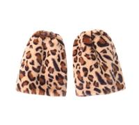 HINAYOSAN Scaldamuscoli per donne e ragazze, scaldamuscoli pelosi in peluche leopardato vintage per donne pelosi copriscarpe ghette per polpaccio calzini invernali alla moda, ccc617, A