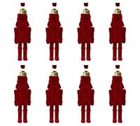 HINAYOSAN Schiaccianoci floccati ornamento tessuto decorazione natalizia per albero genealogico decorazione forniture per feste decorazioni vacanze