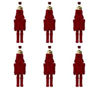 HINAYOSAN Schiaccianoci floccati ornamento tessuto decorazione natalizia per albero genealogico decorazione forniture per feste decorazioni vacanze