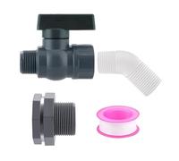 HINAYOSAN Set completo di beccucci per barili di pioggia con adattatori per valvole a sfera in PVC da 3/4 di pollice per serbatoi d'acqua Accessori per irrigazione da giardino Barili per pioggia