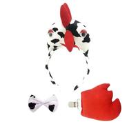 HINAYOSAN Set di 3 costumi da tacchino del Ringraziamento con fascia papillon e coda per adulti bambini festa di Halloween Cosplay Turchia fascia