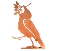 HINAYOSAN Statua resistente del giardino del tempo della scultura dell'uccello del ferro antico per la decorazione all'aperto e la scultura resistente dell'uccello