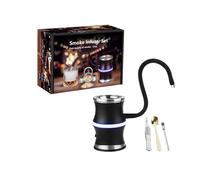 HINAYOSAN USB Ricaricabile Trasportabile Drink Smoker Con Radianze LED Per Liquore Irlandese Cibo Soffiare Regalo Eccellente Set Maschio Papà Marito Fumatore Irlandese Set Regalo