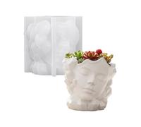 HINAYOSAN Vaso di fiori Stampo Cemento Tazza Succulente Pianta Scatola di Immagazzinaggio Resina Gesso Calcestruzzo Silicone Decorazione Domestica Cristallo Viso Fioriera Silicone