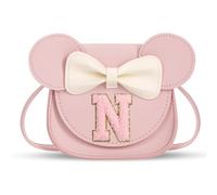 Hincoo Borsa per bambini, idea regalo per ragazze, portafoglio per bambini, borsa a tracolla, giocattoli da 5 a 10 anni, regalo di compleanno per ragazza, Lettera Rosa, N