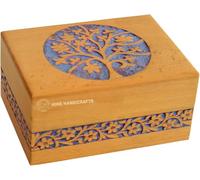 Hind Handicrafts Urne funerarie in legno per ceneri umane, per adulti, grande, in palissandro, per ceneri funerarie, urna funeraria per colombario (M: 19,1 x 14 x 8,9 cm, 45,4 kg o 45 kg)