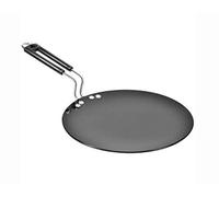 Hindalco Tawa in alluminio, pentole anodizzate dure, Tawa concavo anodizzato, Naan Roti Chapati Tawa, 3 mm, taglia n.11, diametro: 275 mm, colore: nero