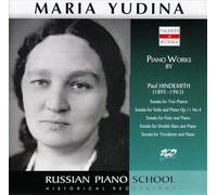YUDINA MARIA Maria Yudina Plays Piano Works by Hindemith: Sonatas (CD)