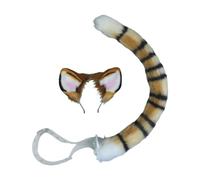 hindraem Festa di Halloween per donne e ragazze con accessori per costumi, | bambini che vestono con code, orecchie, giocattoli da carnevale e orecchie da tigre, set di code, costumi di Halloween,