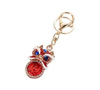 hindraem Festeggia con un elegante portachiavi con strass raffigurante una | leone cinese creativa, un regalo significativo per tutte le occasioni. Portachiavi con regalo per il capodanno cinese,