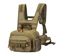 hindraem Questo versatile marsupio,Marrone lupo, sotto i 20L | asciutta, offrendo ampio spazio e numerose tasche per organizzare al meglio tutto il necessario per la pesca.