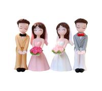 hindraem Statuette per decorazioni per torte, squisiti set per sposi, per celebrare traguardi e momenti speciali, divertenti statuette per coppie in ufficio,