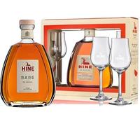 Hine RARE Cognac Fine Champagne VSOP, 700 ml, 40% Vol, con 2 Bicchieri da Degustazione
