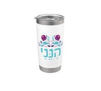 Hineni Ebraico Here I Am Isaia 6:8 Mandami Bicchiere termico in acciaio inox doppia parete