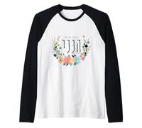 Hineni Ebraico Here I Am Isaia 6:8 Send Me Floral Acquerello Maglia con Maniche Raglan