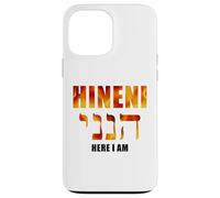 HINENI Here I Am - Hebrew Christian Faith Biblical Custodia per iPhone 13 Pro Max