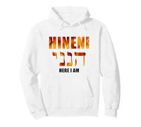 HINENI Here I Am - Hebrew Christian Faith Biblical Felpa con Cappuccio