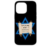 HINENI Here I Am - Hebrew Star of David Christian Faith Custodia per iPhone 14 Pro Max