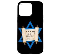 HINENI Here I Am - Hebrew Star of David Christian Faith Custodia per iPhone 15 Pro Max