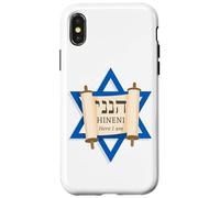 HINENI Here I Am - Hebrew Star of David Christian Faith Custodia per iPhone X/XS