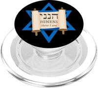 HINENI Here I Am - Hebrew Star of David Christian Faith PopSockets PopGrip per MagSafe