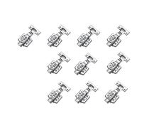 hinge, 2/10PCS Cerniere for armadi in acciaio inossidabile Chiusura ammortizzata Cerniera idraulica for porta Ammortizzatore nascosto con viti,part(Half Overlay - 10PCS)
