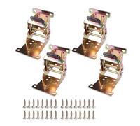 hinge, 4 pezzi staffa pieghevole pieghevole cerniera di bloccaggio supporto estensione blocco autobloccante con viti for piedi delle gambe del letto del tavolo,part(Brown)