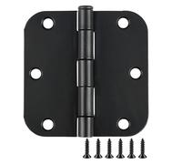 hinge, Cerniera for porta rotonda nera opaca, raggio da 3,5 pollici 5/8", porta interna pieghevole doppia in ferro piatto da 1,0/2 pollici, controllo hardware 31⁄2" x 31⁄2",part