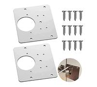 Hinge Repair Artifact ，Repair Brackets Plates Easy Installation with 12 Screws，for Wood,Furniture,Shelves,Cabine（2 PCS）