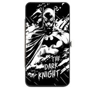 Hinged Wallet Batman THE DARK KNIGHT + Joker HA HA Smiling Sketch Poses Black/Wh