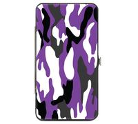 Hinged Wallet Camo Purple/Black/Gray/White