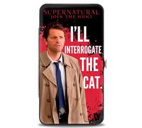 Hinged Wallet Castiel I'LL INTERROGATE THE CAT Black/Blood Splatter/White
