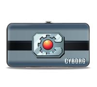 Hinged Wallet CYBORG Icon/Stripe Grays/Black/Red