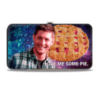 Hinged Wallet Dean Smiling/Pie Galaxy Blue-Purple Fade + SUPERNATURAL-JOIN THE H