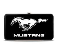 Hinged Wallet Ford Mustang Black/White Logo CENTERED