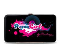 Hinged Wallet FOREVER PONY GIRL/Mustang Silhouette Black/Blues/Pinks